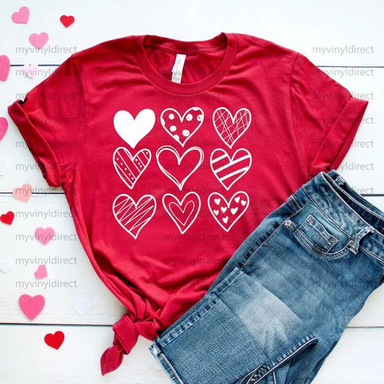 Valentine'WB shield Nine Hearts | Valentine T-shirt Hoodie, Sweatshirt | DripVista.com