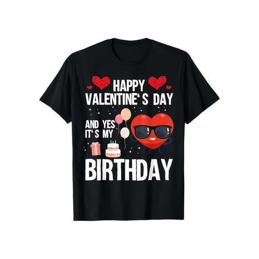Valentine's Day & Birthday Celebration Men's Cotton T-Shirt - Casual, Stretchy, Machine Washable with Unique 3D Print Design made in usa