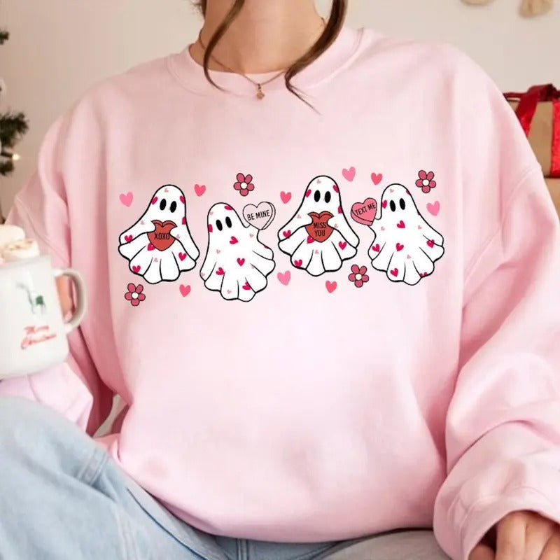 Valentine's Day Ghost Shirt, Be My Boo Shirt, Will you be My Boo, Valentines Day Sublimation, Girl Ghost Shirt,...
