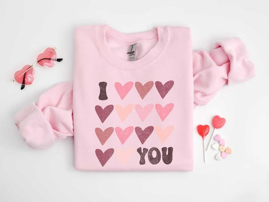 Valentine's Sweatshirt, I love You Sweatshirt, Heart Arm Patches, Cute Valentine's Sweater, Teacher Valentine's Shirt, Mom Valentine's, Valentine trending tiktok