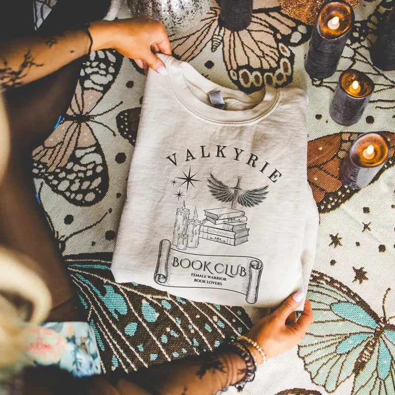 Valkyrie Crewneck, ACOTAR Sweatshirt, Bookish Merch, Booktok Hoodie, Gifts for Book Lovers, Velaris Merch, ACOTAR Merch...