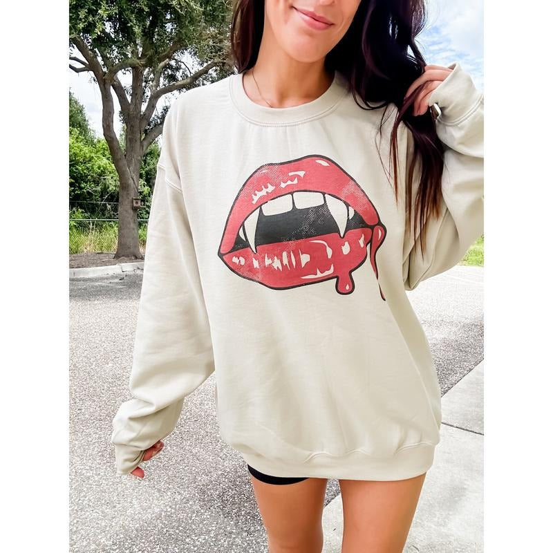 Vampire Lips Graphic Top