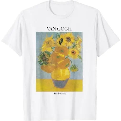 Van Gogh Sunflowers Art Gift Vincent Van Gogh T-Shirt Made in USA