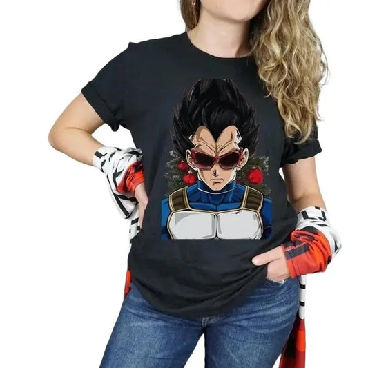 Vegeta Anime Xmas Tee, Vegeta and Christmas Tshirt,X-mas Anime Tshirts,Vegeta X-mas Gifts,Vegeta,DBZ, Dragon Ball Z Tee,Vegeta and Goku Xmas