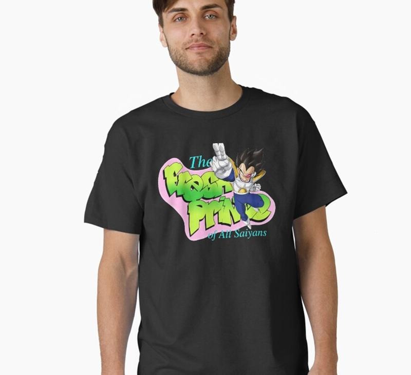 Vegeta The Fresh Prince Of All Saiyan Dragonball Z T-Shirt Comfy Cotton Hoodie, Sweatshirt | DripVista.com