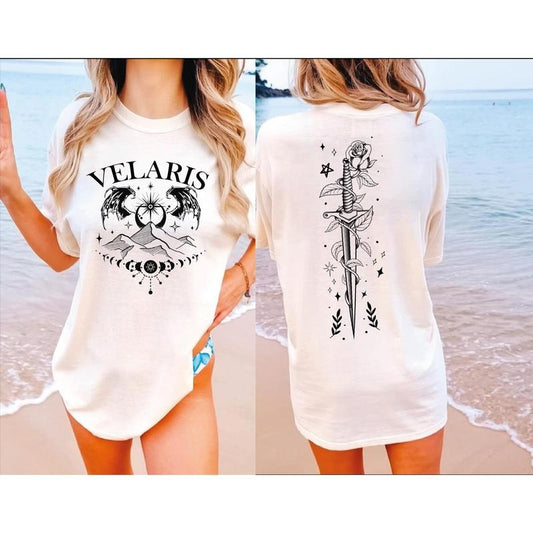 Velaris Acotar Shirt, Velaris City Of Starlight Tee, Acotar Tee, The Night Court Acotar Tee,Velaris Front and Back Desing Tee