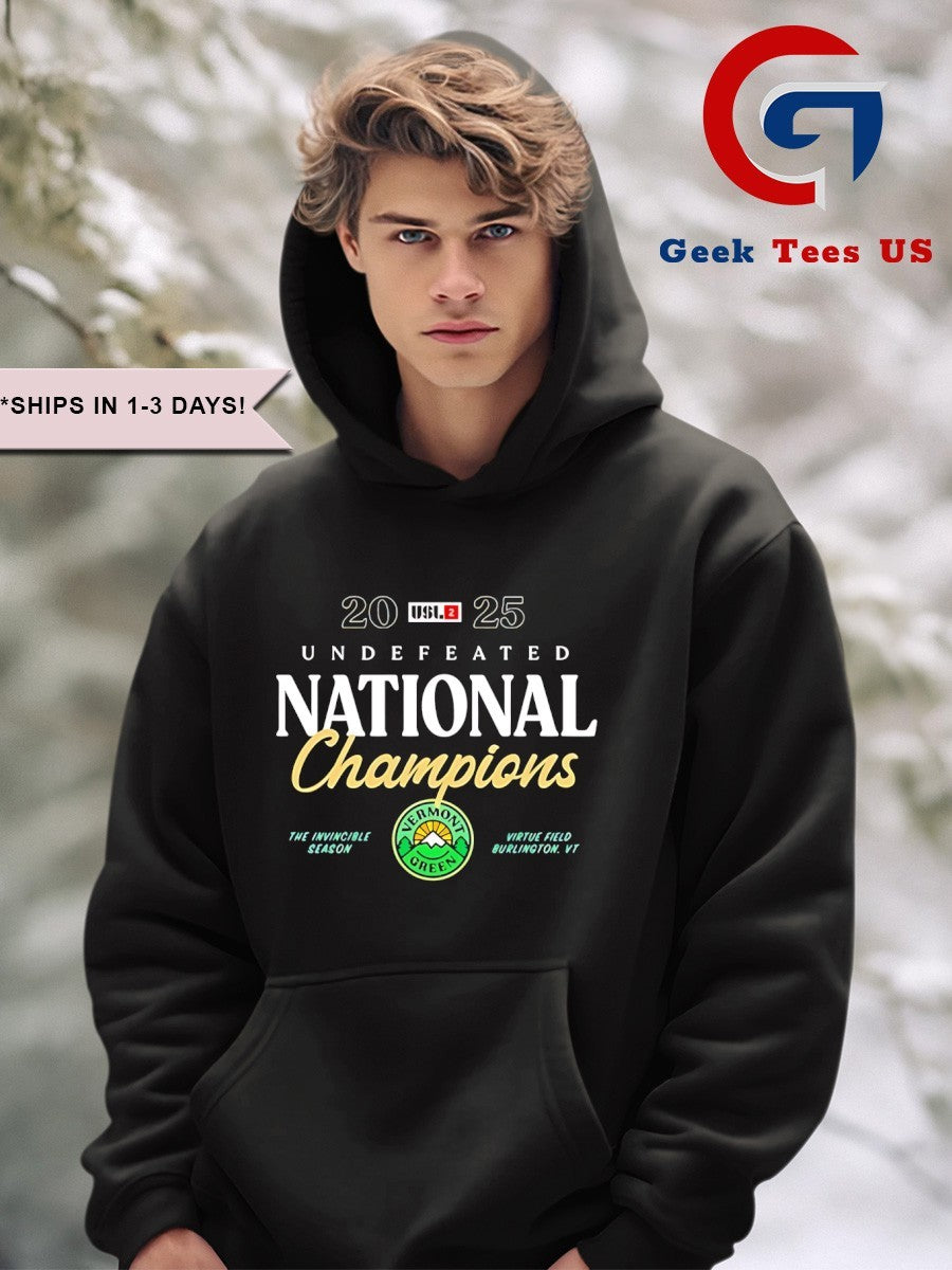 Vermont Green Fc The Undefeated National Champions 2025 shirt