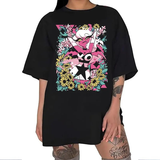 Verosika Flower T-Shirt, Verosika T-Shirt, Verosika T-Shirt, Verosika Mayday Helluva Boss T-Shirt, Birthday Gift for Fans, Hazbin Hotel-1