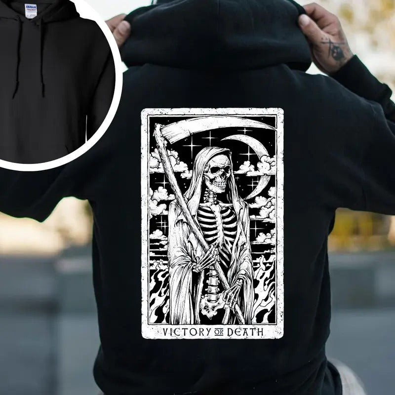 Victory or Death Back Side Printed T-shirt - Crewneck Sweatshirt