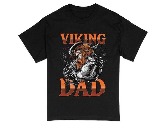 Viking Dad Graphic T-Shirt, Cool Viking Warrior Shirt, Unique Father's Day Gift