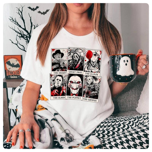 Vintage   Tarot Cards Shirt, Hallwoeen   Sweatshirt Jason Voorhees Michael Myers Shirt Hallwoeen   Nights Shirt Hallwoeen Gift