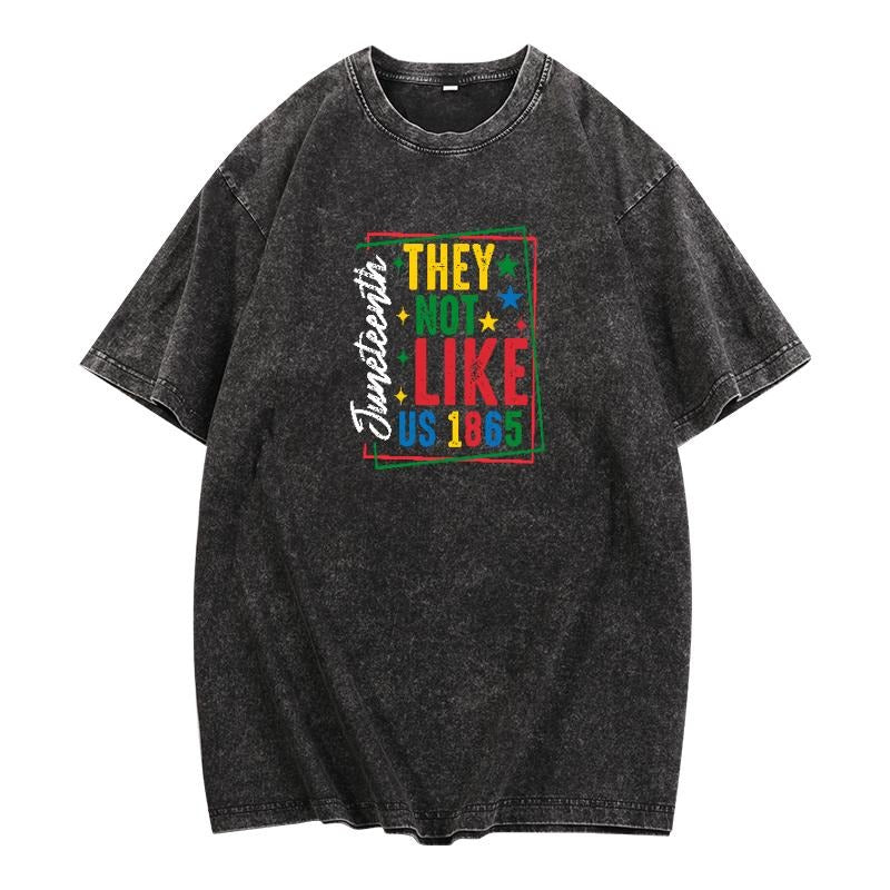Vintage - Washed Juneteenth Tee: Commemorate 1865 with WB shield Stylish Heritage Statement style 02 Hoodie, Sweatshirt |...