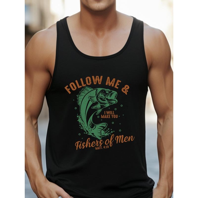 Vintage - inspired Spiritual Fishing Vest: Stand Out with This "Fishers FOG Men" Design for WB shield Retro - fashionable...
