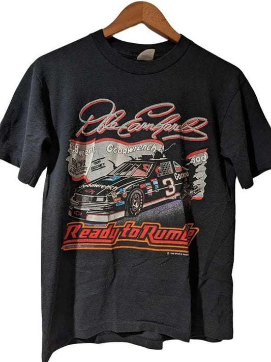 Vintage 1989 Nascar Chase Dale Earnhardt T-Shirt Classic Cotton Menswear Top Tshirt Embroidered Hoodie