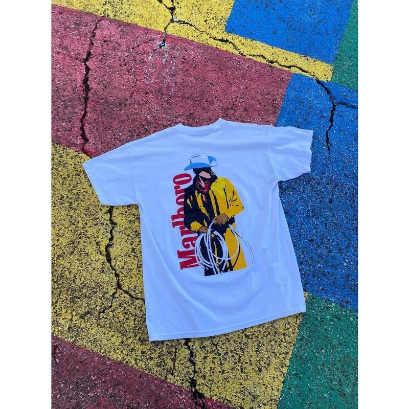 Vintage 80s 90s Marlboro Smoking Cowboy Western Man Smoking  T-shirt, sweater and Hoodie 2 sides Sweatshirt | DripVista.com