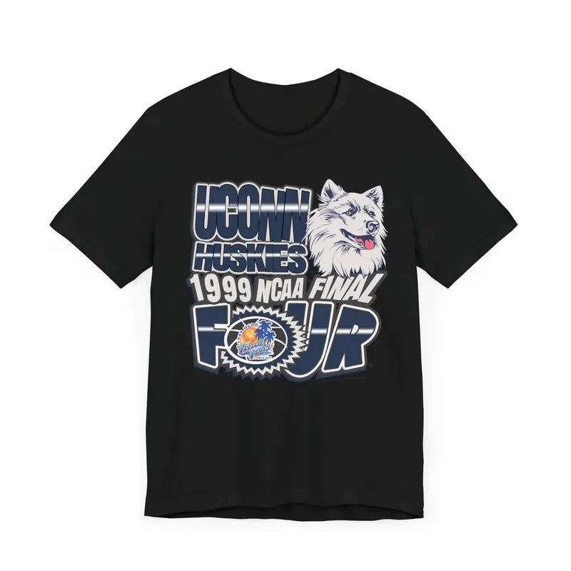 Vintage 90's 1999 NCAA Final Four UCONN Huskies T Shirt Top Classic Menswear Hoodie, Sweatshirt | DripVista.com