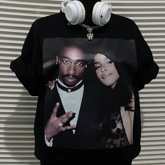 Vintage 90's Hip Hop 2Pac Rapper Tee Crewneck Sweatshirt Hoodie