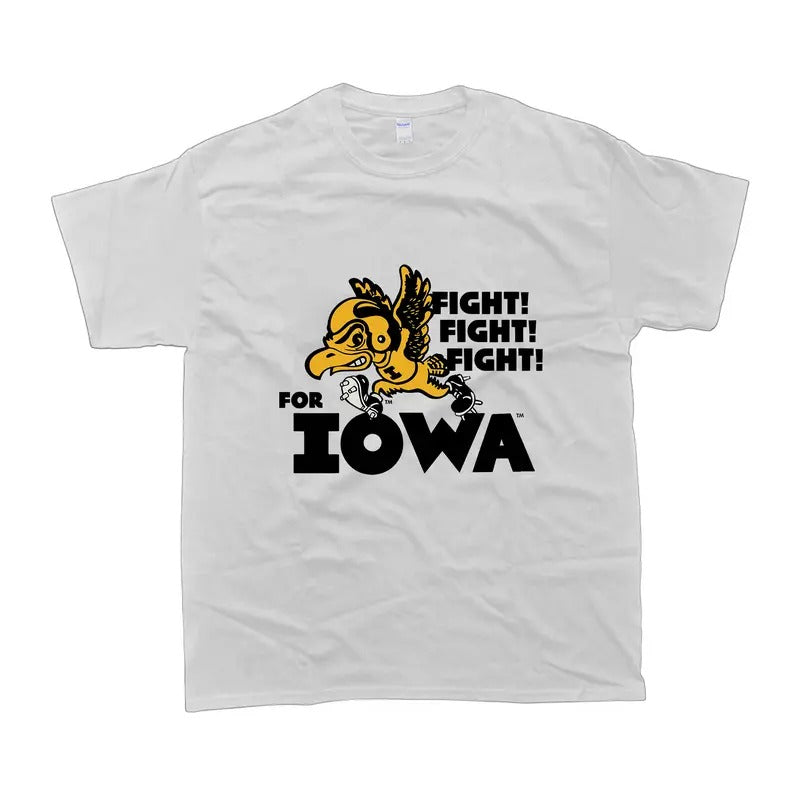 Vintage 90S Fight for Iowa Hawkeyes T-shirt Streetwear Fit Unisex Tshirt Hoodie, Sweatshirt | DripVista.com