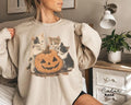 Vintage 90s Cat Halloween Sweatshirt, Retro Halloween Shirt, Spooky Season Tee, Pumpkin Shirt, Cat Lover Shirt, Black Cat, Spooky Seasonstyle{n002}2