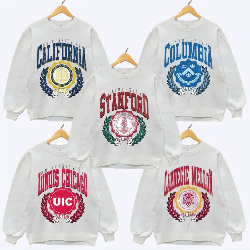 Vintage 90s College University Crewneck Sweatshirt, Vintage NCAA Graphic Crewneck Sweatshirt, Gift for NCAA Spiky hair...