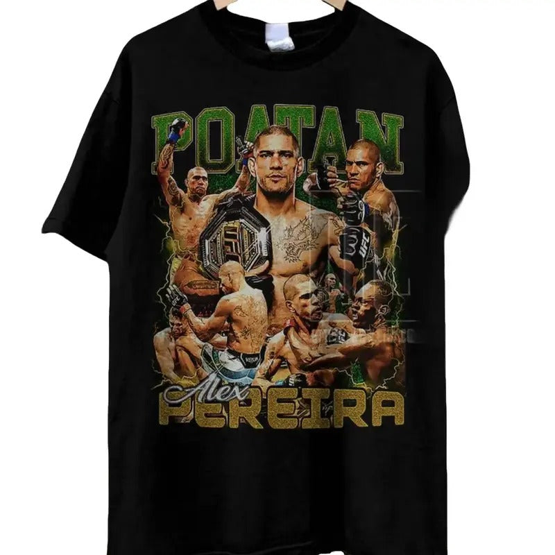 Vintage 90s Graphic Style Alex Pereira T-Shirt, Alex Pereira Shirt, Vintage Oversized Sport Tee, Retro Boxer MMA Bootleg...