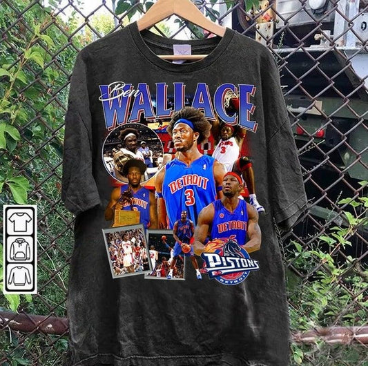 Vintage 90s Graphic Style Ben Wallace T-shirt - Ben Wallace Retro T-shirt - Retro American Basketball Tee For Man and Woman Unisex T-shirt