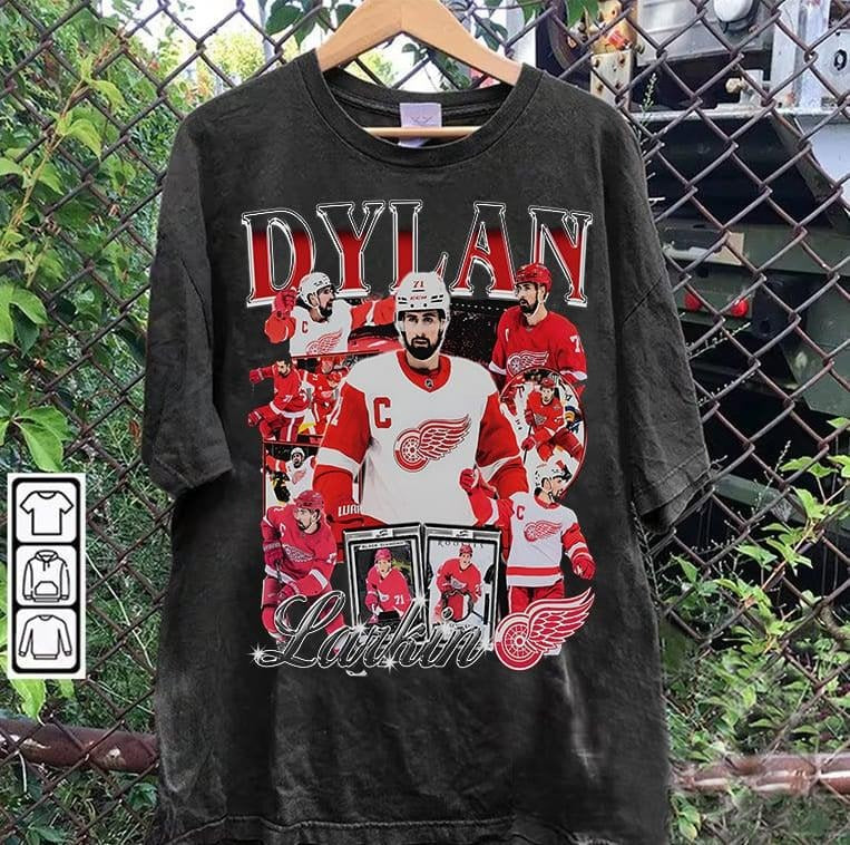 Vintage 90s Graphic Style Dylan Larkin T-shirt - Dylan Larkin T-shirt - Retro American Ice Hockey Tee For Man and Woman Unisex T-shirt
