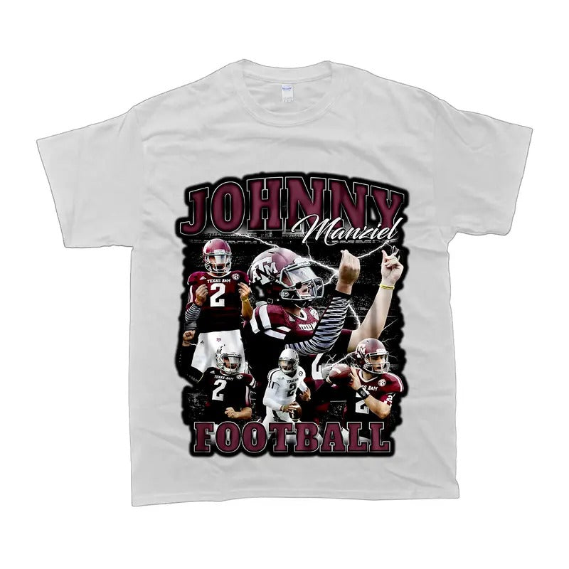 Vintage 90s Graphic Style Johnny Manziel Shirt Fit Top Womenswear Hoodie, Sweatshirt | DripVista.com