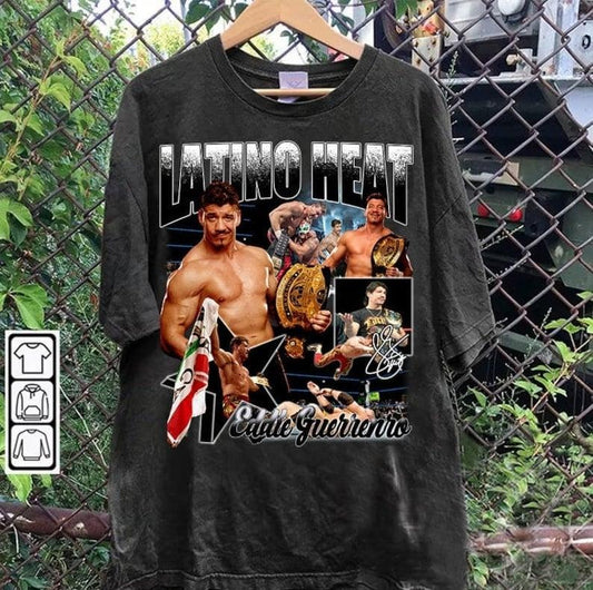 Vintage 90s Graphic Style Latino Heat T-shirt - Eddie Guerrero T-shirt - American Professional Wrestler Tee For Man and Woman Unisex T-shirt, Gift For Fan