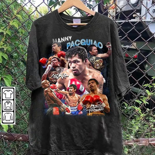 Vintage 90s Graphic Style Manny Pacquiao T-shirt - Manny Pacquiao Vintage T-shirt - Retro American Boxer Tee For Man and Woman Unisex T-shirt-1, Gift For Fan