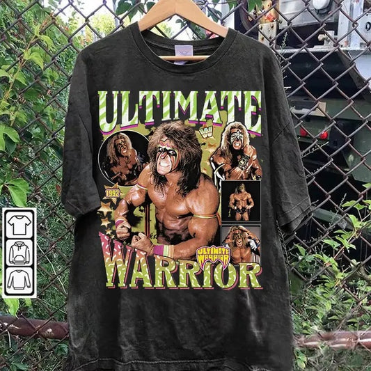 Vintage 90s Graphic Style Ultimate Warrior T-shirt - Ultimate Warrior T-shirt - American Professional Wrestler Tee For Man and Woman, Gift For Fan