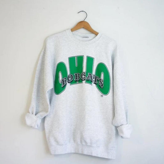 Vintage 90s Ohio University Bobcats sweatshirt, Ohio Bobcats Sweatshirt, Ohio University Sweater, Ohio Bobcats Fan Sweatshirt
