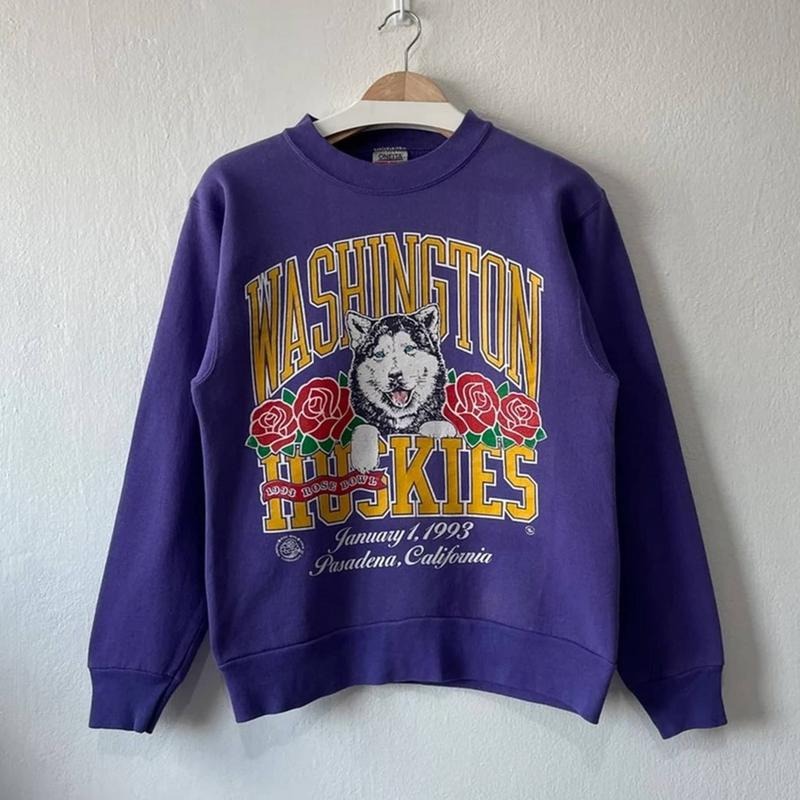 Vintage 90s Washington Huskies Crewneck Sweatshirt, UW Sweater, Washington Huskies Sweatshirt, Washington Huskies Sweatshirt