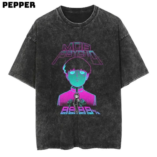 Vintage 99.99% Shirt, Mob Psycho Shirt, 99.99% Merch, Anime Shirt Menswear Top Underwear Streetwear Tshirt Biker
