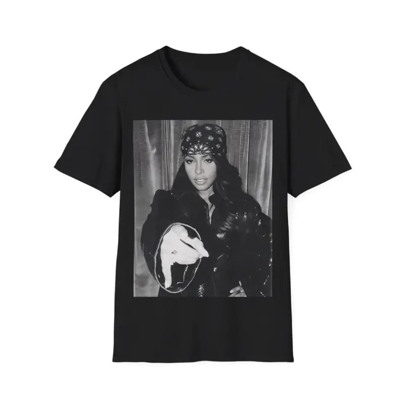 Vintage Aaliyah Tshirt, 90s Minimal Bootleg Style, Aaliyah Unisex Shirt, Aaliyah Vintage Music RnB Singer Rapper Shirt...