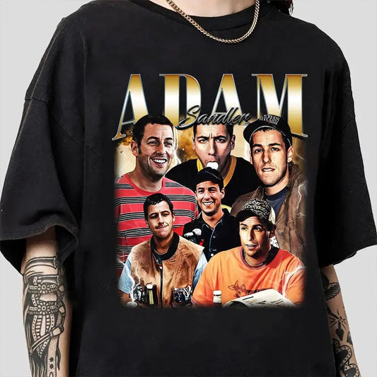 Vintage Adam Sandler T-Shirt, Gift For Woman and Man Unisex T-Shirt  Fabric Top