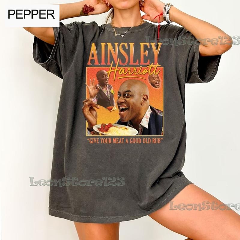 Vintage Ainsley Harriott Homage T-Shirt, Retro Funny 90s Icon T-Shirt
