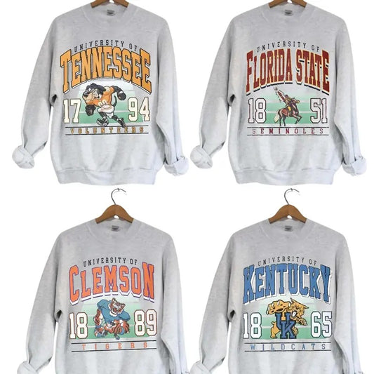 Vintage All University Of NCAA Sweatshirt, Vintage Sweatshirt All Teams NCAA, Classic Sport Sweatshirt, Gifts For Football Fan Sport. Crewneck Menswear Soft Sweaters
