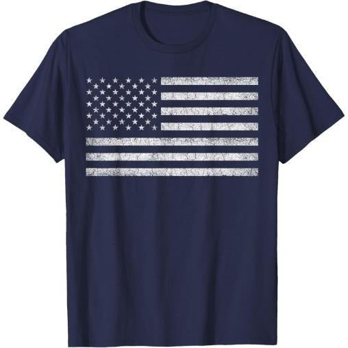Vintage American Flag Tee Women Men USA Patriotic Graphic T-Shirt Made in USA Hoodie, Sweatshirt | DripVista.com