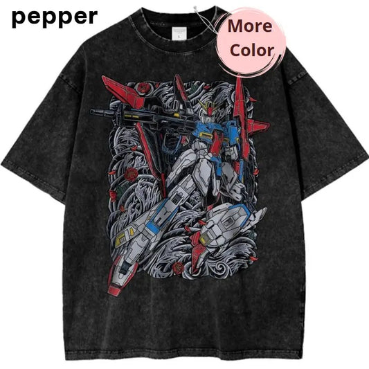 Vintage Anime Gundam Shirt, Graphic T-Shirt for Fans, anime Graphic Tee,  vintage clothing men, anime clothing, Menswear Top Shortsleeve Comfort