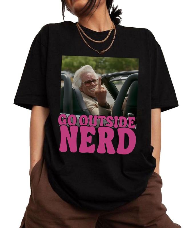 Vintage Baby Billy Flips Off T-Shirt, Baby Billy Go Outside Nerd meme shirt, Gifts For Her instant