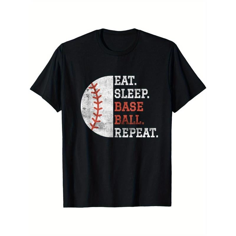 Vintage Baseball Player Eat Sleep Baseball Repeat men's T-Shirt made in usa Hoodie, Sweatshirt | DripVista.com
