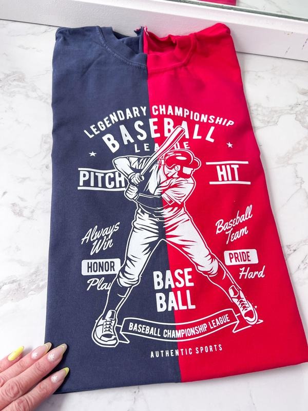 Vintage Baseball Retro Color Block Pick your Team colors custom Short Sleeve Graphic Tee Unisex Screen Printed T-Shirt...