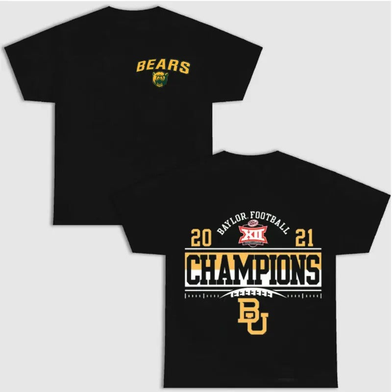 Vintage Baylor Bears 2021 Big 12 Football Conference Champions Locker Room 2 Side T-shirt, NCAA Shirt, Vintage Football...