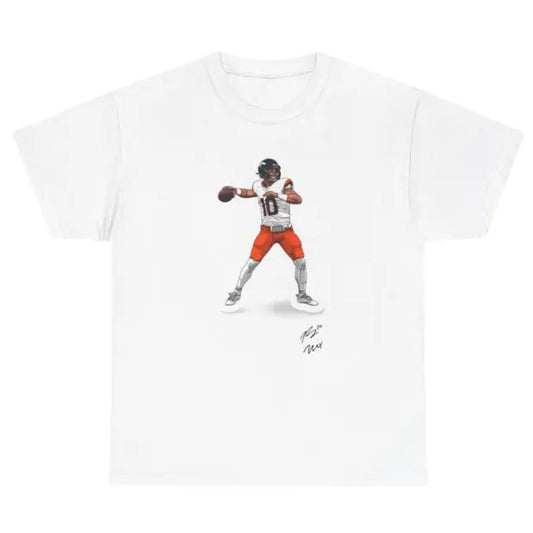 Vintage Bo Nix Cartoon Graphic Tee, Sweatshirt - #NFL Football Quarterback Fan Apparel Menswear Streetwear Casual