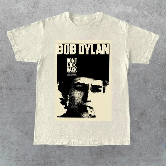 Vintage Bon Dyland Dont Look Back Tee Shirt Outfit, Gift for Her, Gift for Him, Gift for Friend