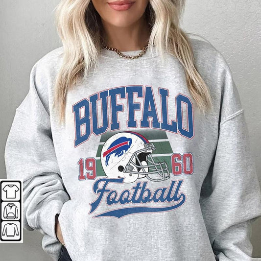 Vintage Buffalo Football Sweatshirt, Retro Buffalo Sweatshirt Tee, Gift For Football