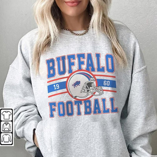 Vintage Buffalo Football Sweatshirt, Retro Buffalo Sweatshirt, Gift For Football