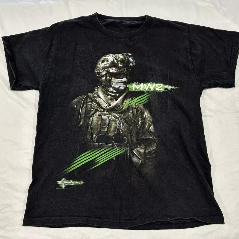 Vintage Call Of Duty Modern Warfare 2 Video Game T Shirt Modern Warfare 2 MW2 2010 Shirt Infinity Wars tee
