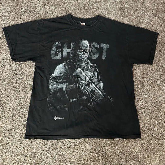 Vintage Call Of Duty Modern warfare 2 Shirt Infinity Ward Ghost Video Game Promo Top Decoration